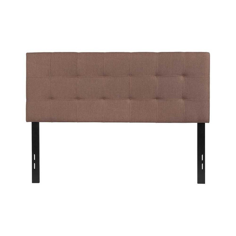 Bedford Tufted Upholstered Full Size Headboard in Camel Fabric