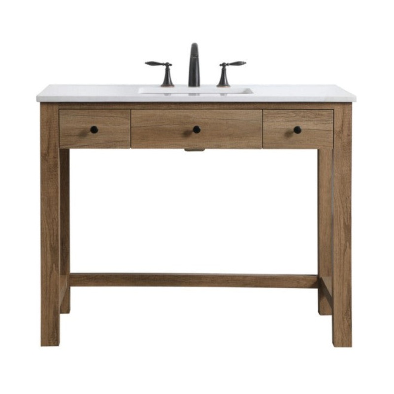 42 inch ADA compliant bathroom vanity in natural oak