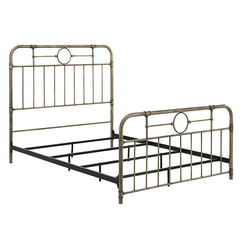 Antiqua Metal Pipe Queen Size Bed – Bronze
