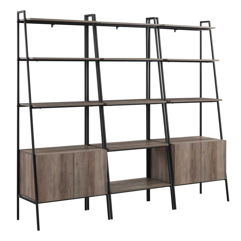 3-Piece Bookcase Set – Gray Wash