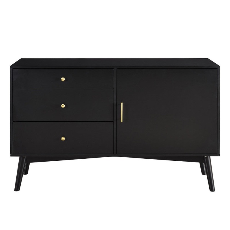 angelo:HOME 52″ Mid Century Modern TV Stand – Black