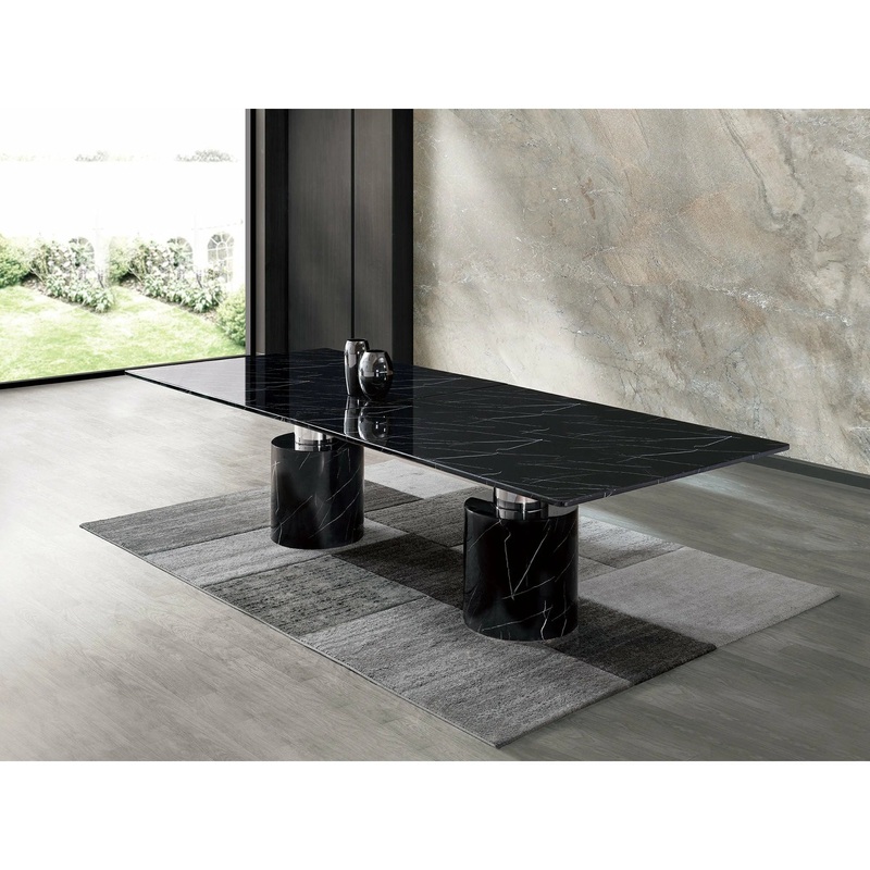 Whiteline Modern Living Geneva Dining Table in Black DT1640-BLK